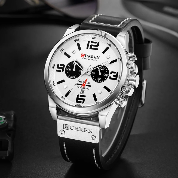 The Hudson Classic Watch – Men’s Elegant Analog Wristwatch with Leather Strap