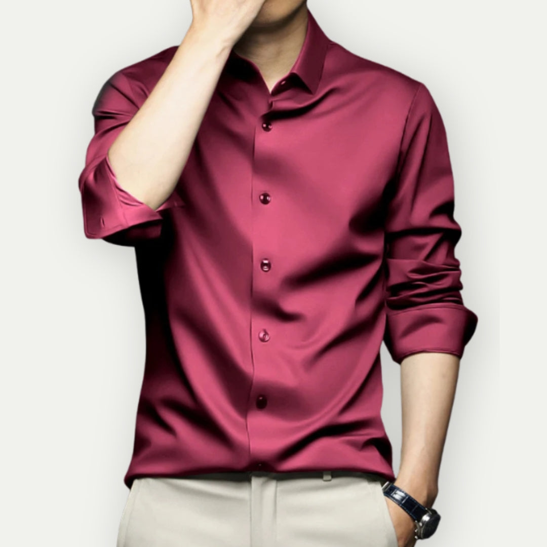 CARTERI - Men's Non-Iron Wrinkle-Resistant Dress Shirt