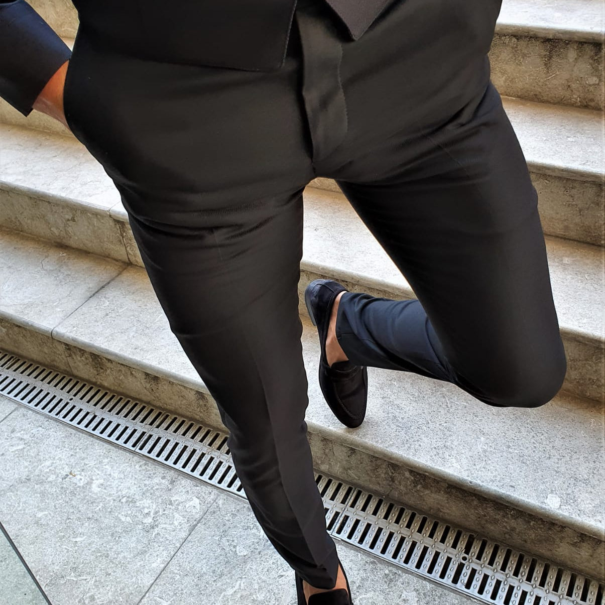 Verno | Men’s Slim Fit Black Chino Pants – Special Edition Tailored Trousers