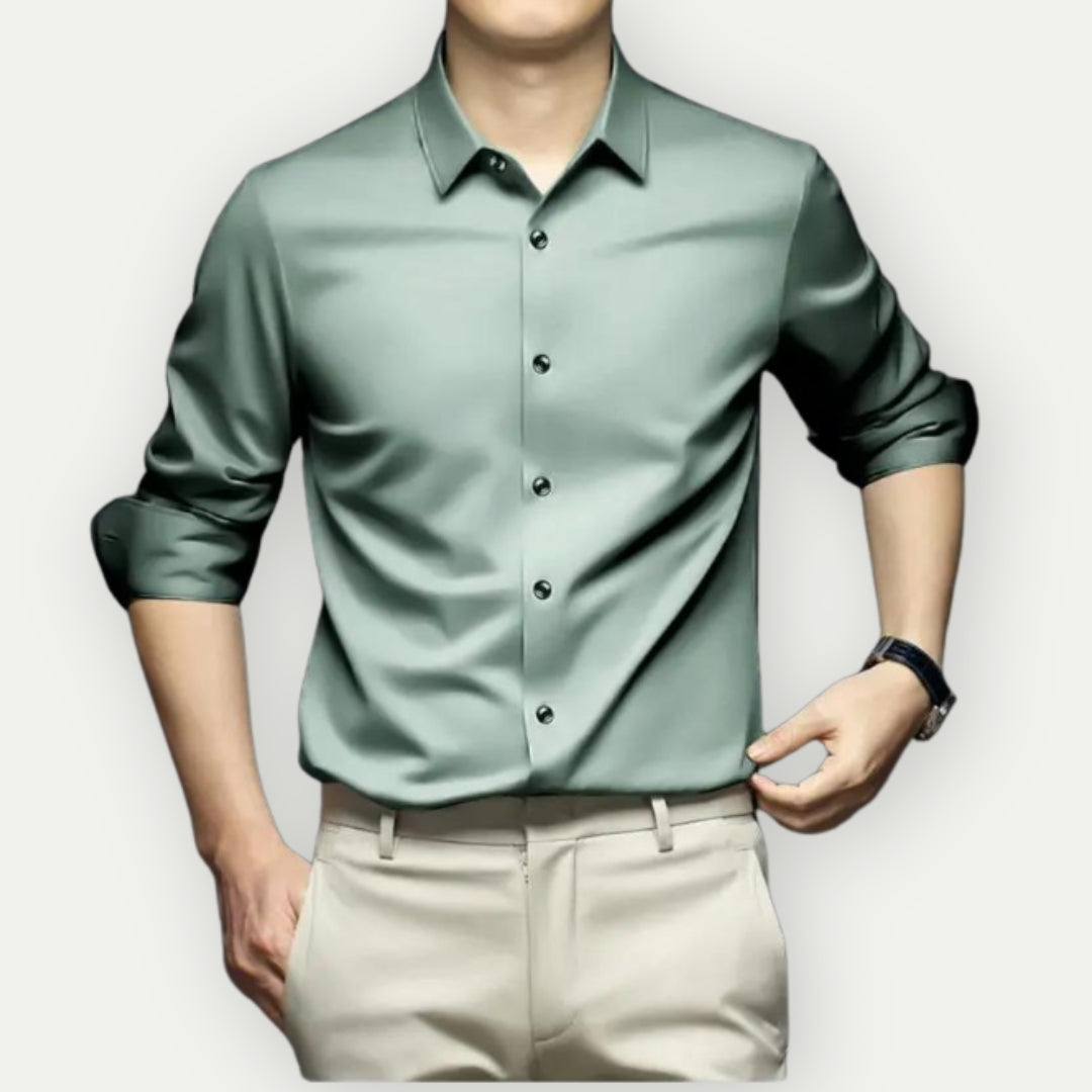 CARTERI - Men's Non-Iron Wrinkle-Resistant Dress Shirt