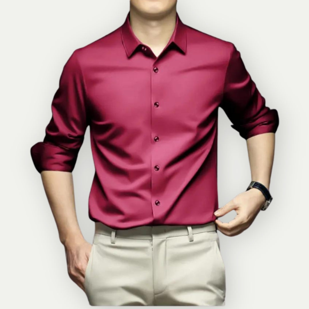 CARTERI - Men's Non-Iron Wrinkle-Resistant Dress Shirt