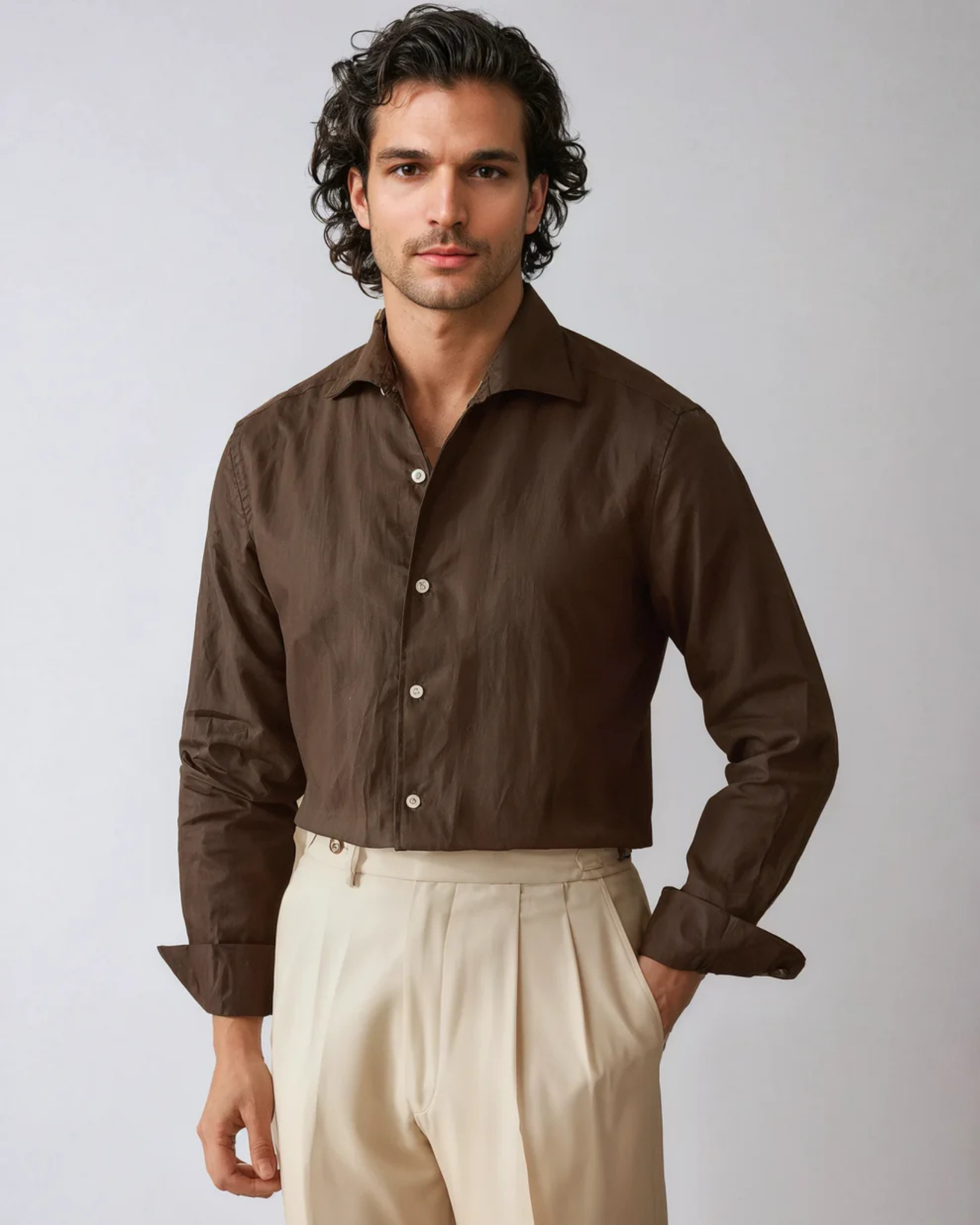Solorfit - Mens Santorini Linen T-Shirt Blouse