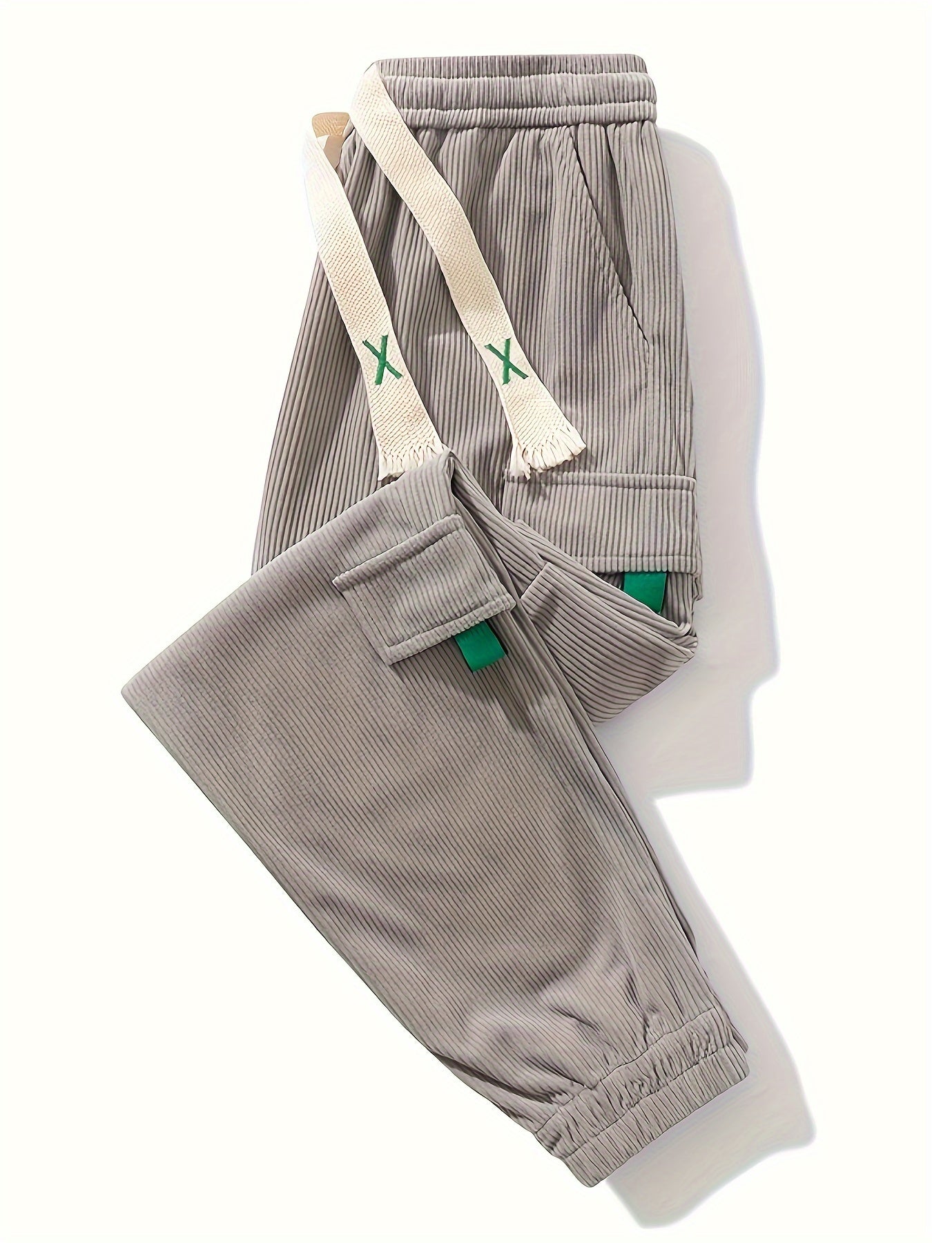 Urban Ridge Corduroy Joggers – Men’s Casual Slim Fit Pants with Comfortable Elastic Waist