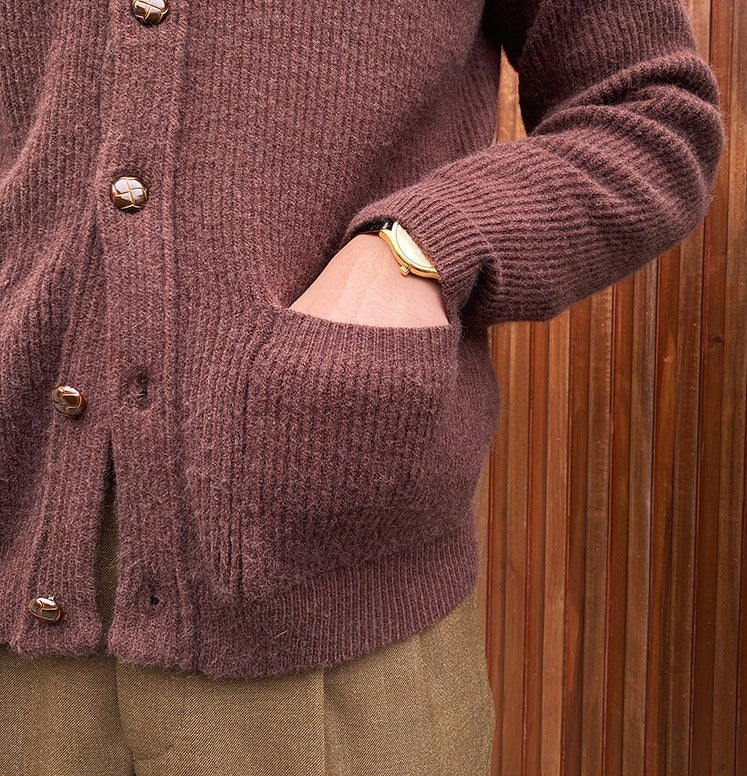 Men’s Bond Street Knitted Cardigan – Warm Shawl Collar Knitwear