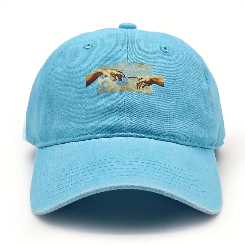 Spraykis | Unisex Vintage Oil Painting Baseball Cap – Adjustable Flag-Themed Embroidered Hat