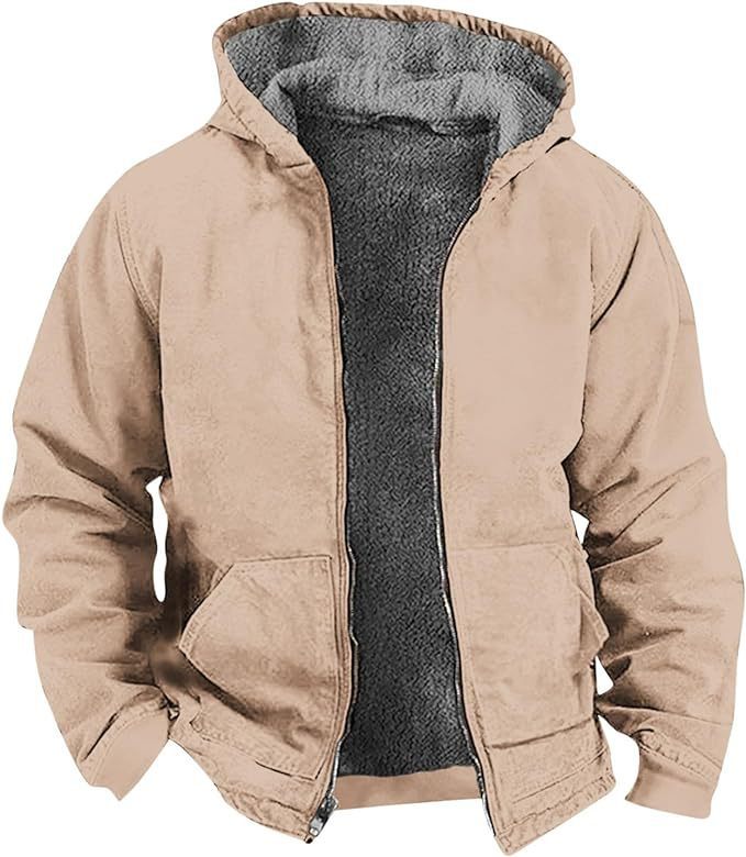 Men’s Fleece-Lined Jacket – Waterproof and Windproof Outdoor Coat