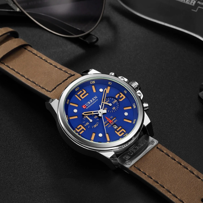 The Hudson Classic Watch – Men’s Elegant Analog Wristwatch with Leather Strap