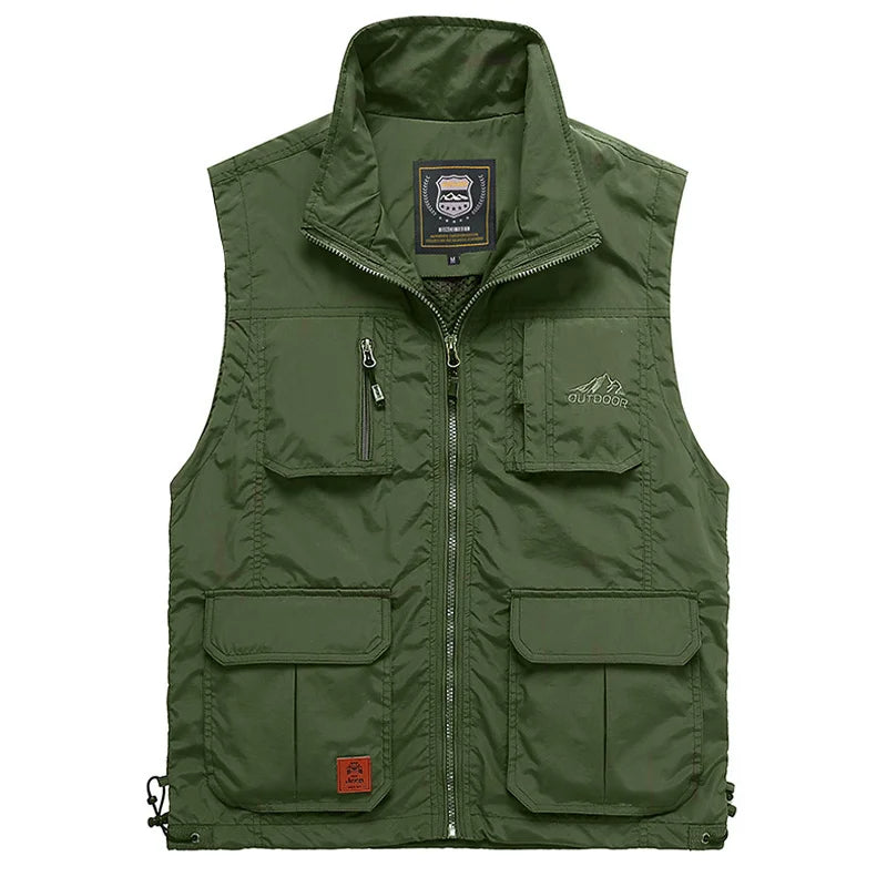 Men’s Outdoor Walking Bodywarmer – Sleeveless Fleece-Lined Vest with Pockets