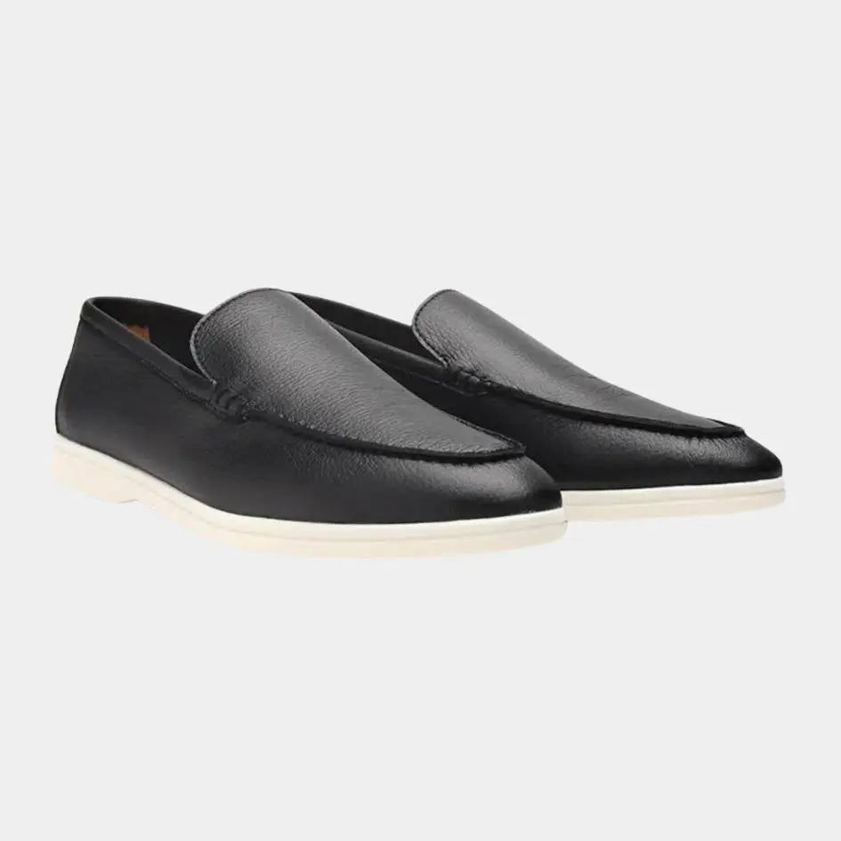 Men’s Cowhide Leather Loafers – Classic Slip-On Dress Shoes with Comfort Sole