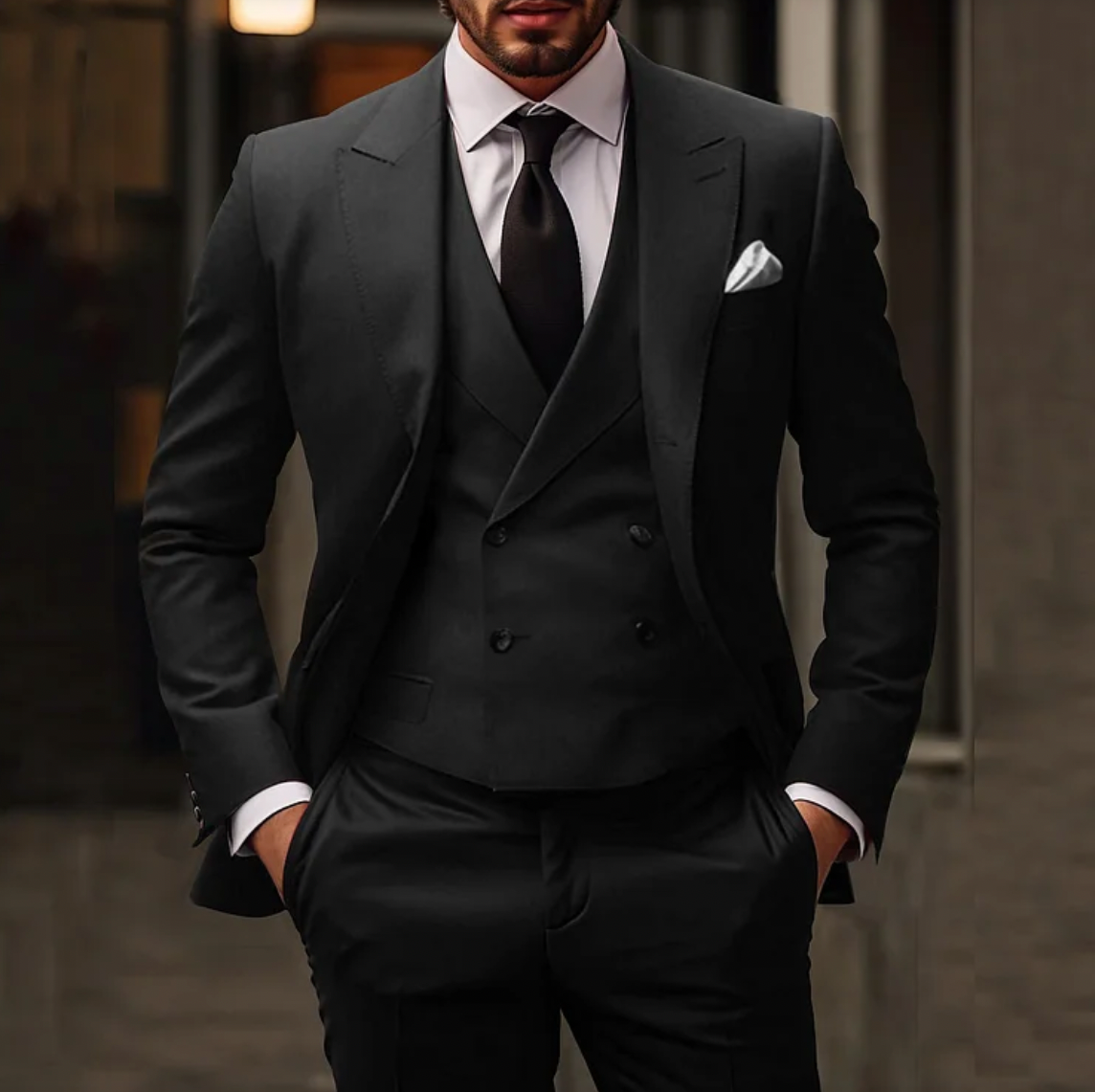 Men’s Luxury 3-Piece Suit | Formal Blazer, Waistcoat & Trousers for Weddings & Business