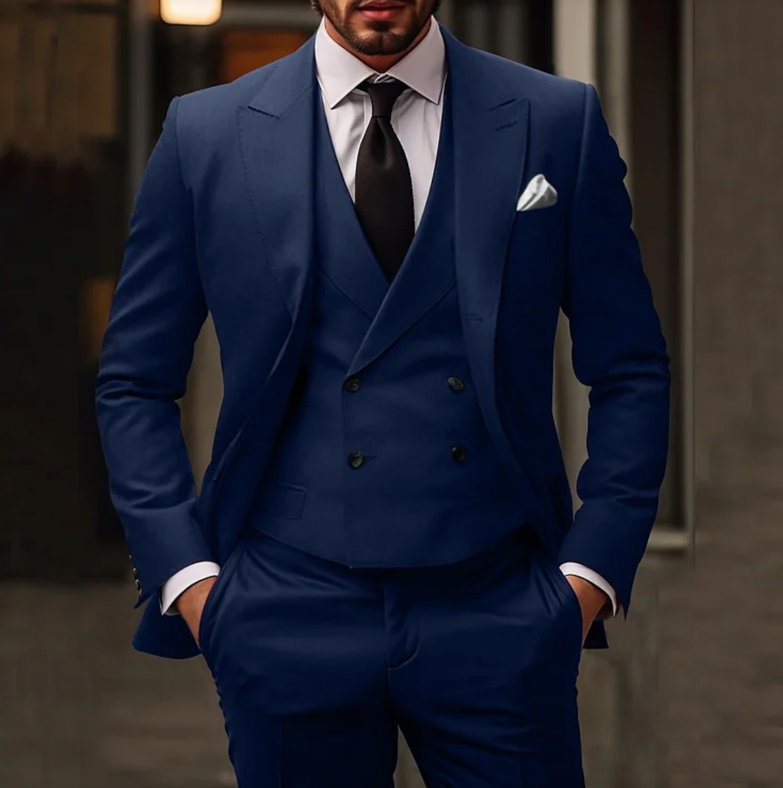 Men’s Luxury 3-Piece Suit | Formal Blazer, Waistcoat & Trousers for Weddings & Business