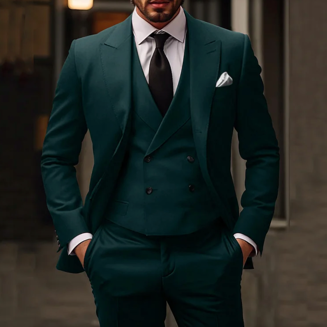Men’s Luxury 3-Piece Suit | Formal Blazer, Waistcoat & Trousers for Weddings & Business