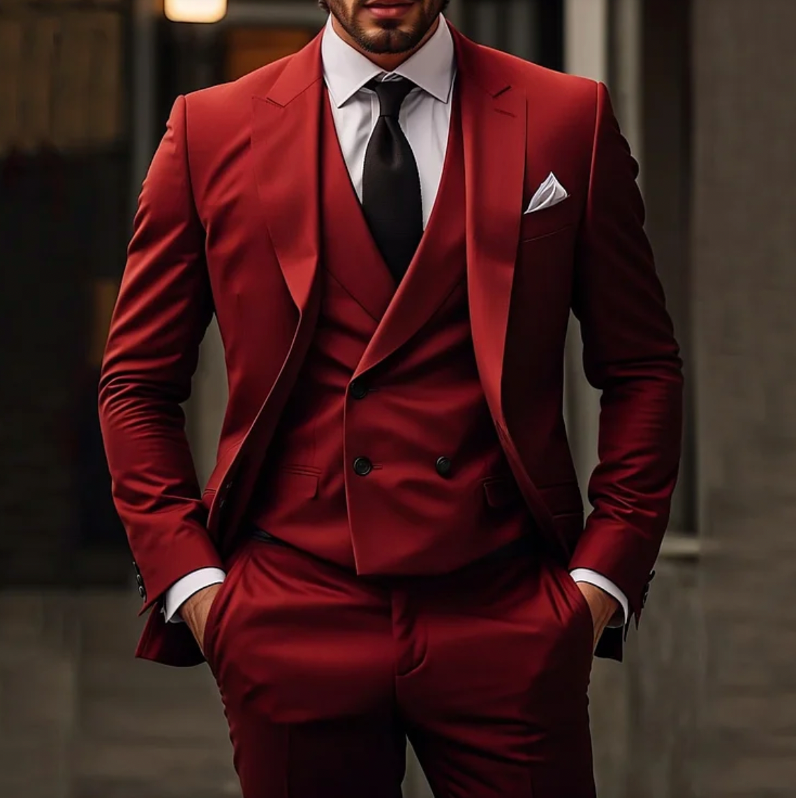 Men’s Luxury 3-Piece Suit | Formal Blazer, Waistcoat & Trousers for Weddings & Business