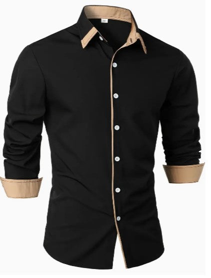 Men's breathable long sleeve casual shirt blouse