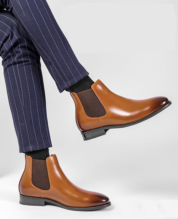 Men’s Premium Leather  Boots – Classic Slip-On Dress Boots