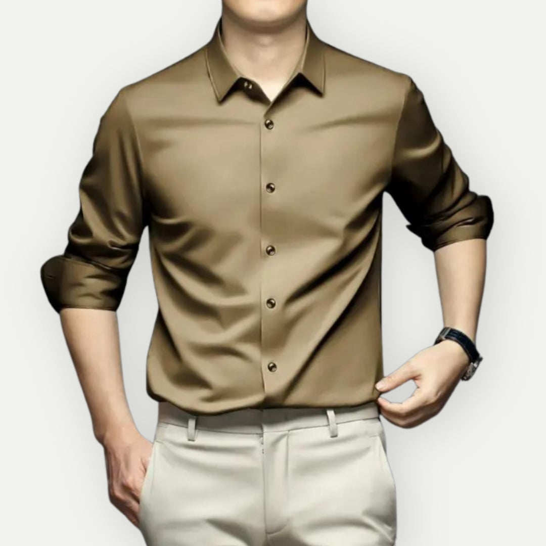 CARTERI - Men's Non-Iron Wrinkle-Resistant Dress Shirt
