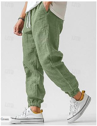 Elliot – Men’s Casual Linen Jogger Pants | Lightweight Trousers with Drawstring Waist