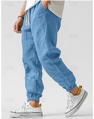 Elliot – Men’s Casual Linen Jogger Pants | Lightweight Trousers with Drawstring Waist