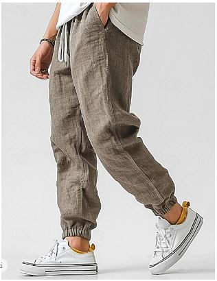 Elliot – Men’s Casual Linen Jogger Pants | Lightweight Trousers with Drawstring Waist