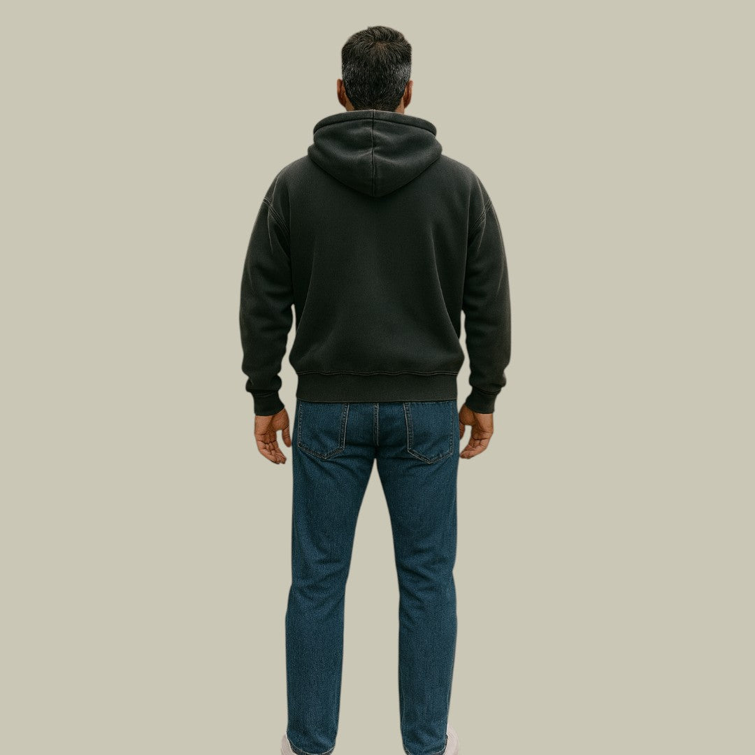 Mens Oversized Zipped Hoodie Vest
