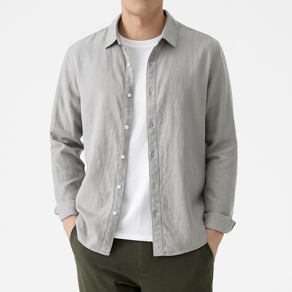 Men’s Relaxed Fit Linen Shirt – Lightweight Button-Up for Casual Wear