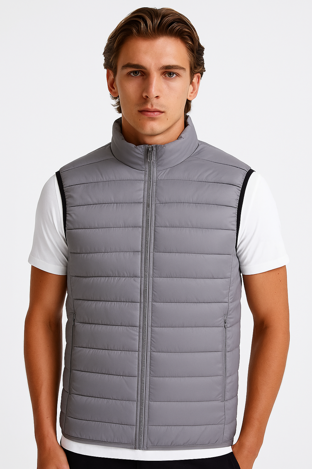 Spraykis | Men's Lightweight Zip-Up Vest/Bodywarmer – Stand Collar Outdoor Sportswear