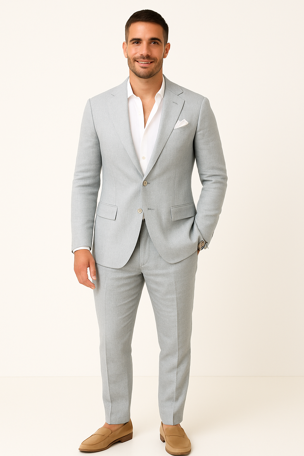 Men’s Linen Casual Suit – Lightweight Outfit for Weddings and Events