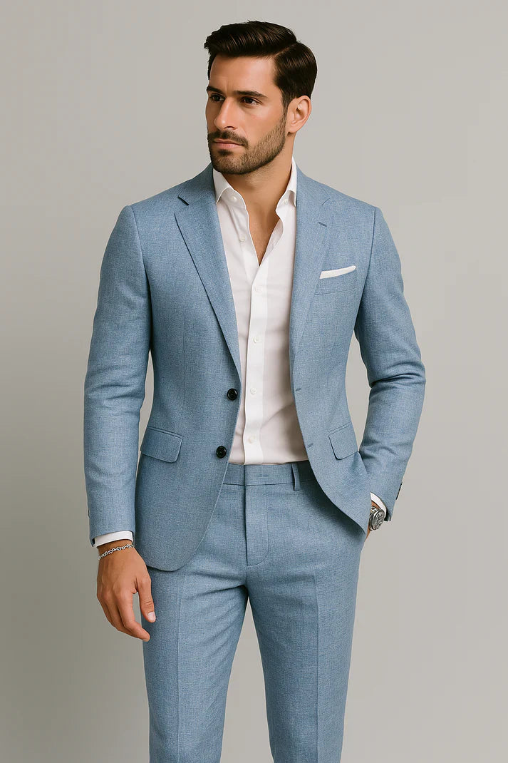 Spraykis | Breathable Men's Linen Classic Casual Suit