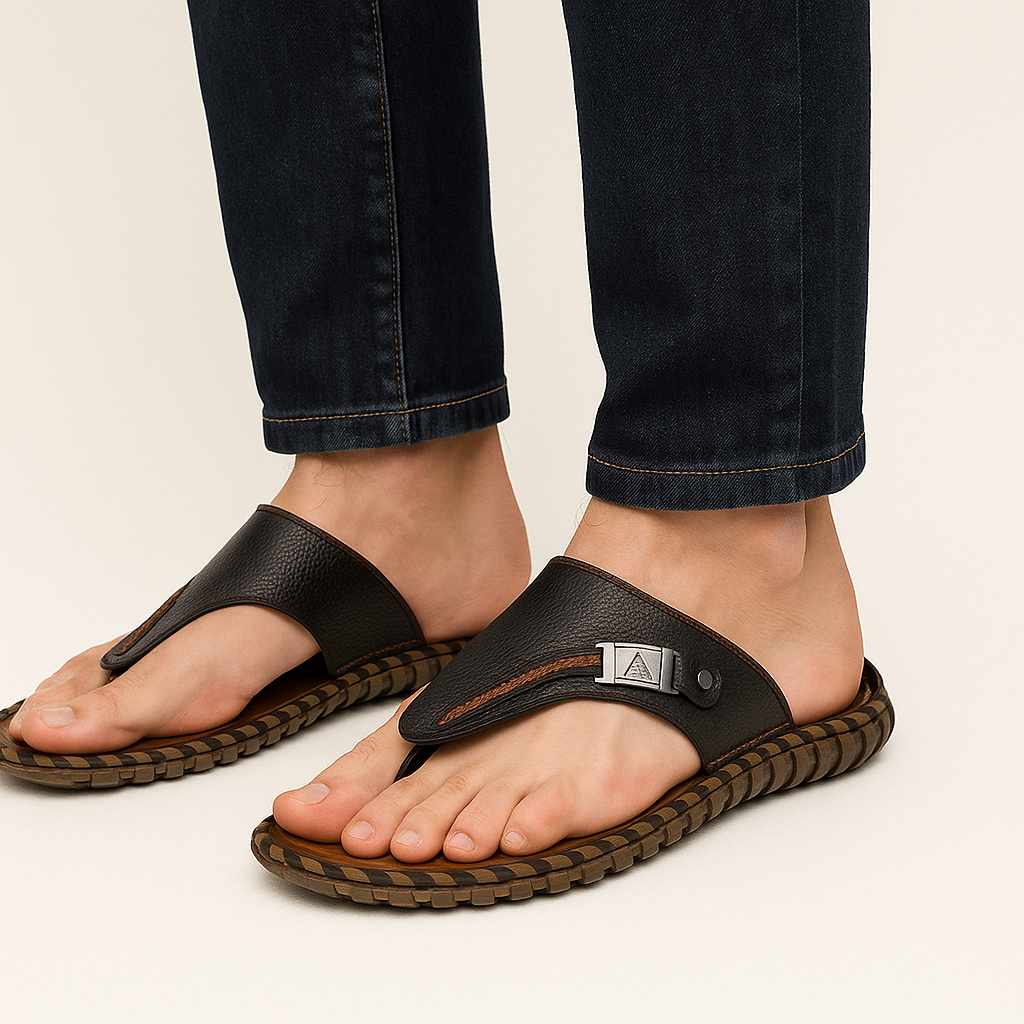 Levi Men Leather Flip-Flops