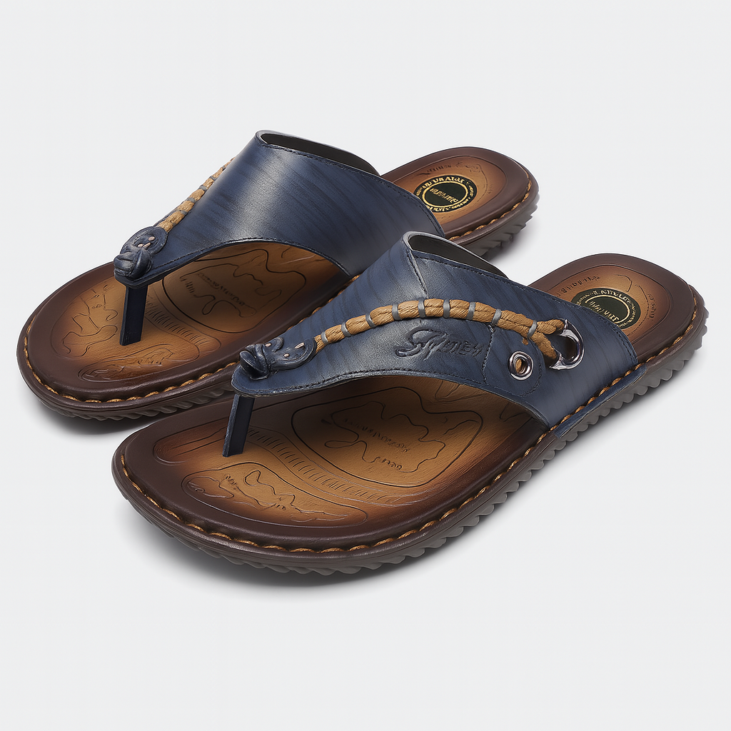 Levi Men Leather Flip-Flops