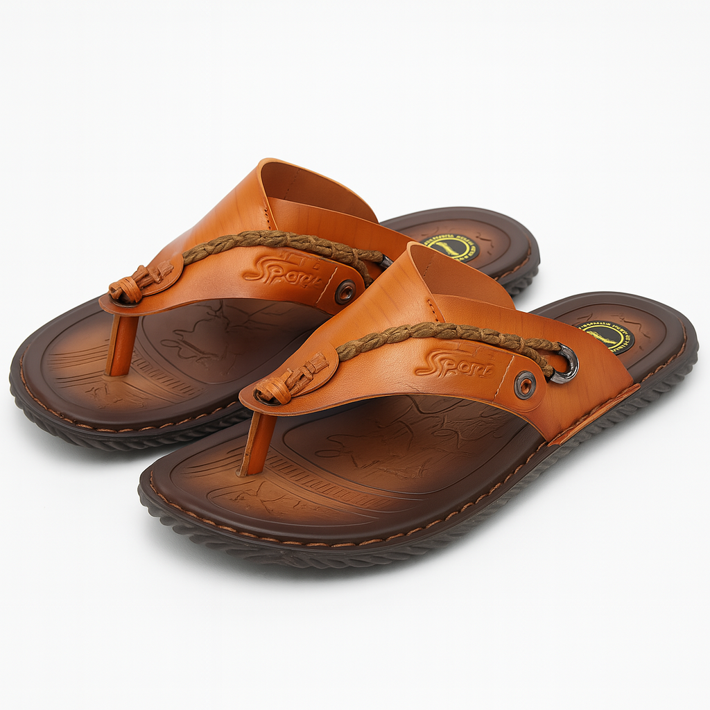 Levi Men Leather Flip-Flops