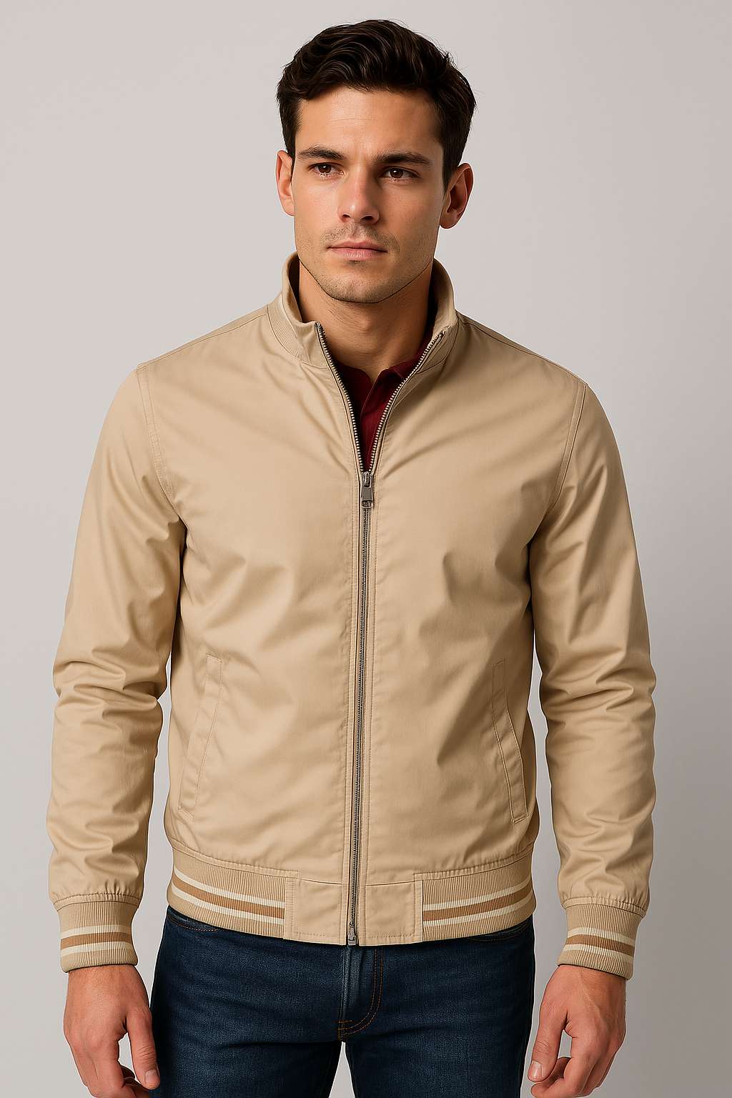 Old Money Classic Bomber Jacket for Men