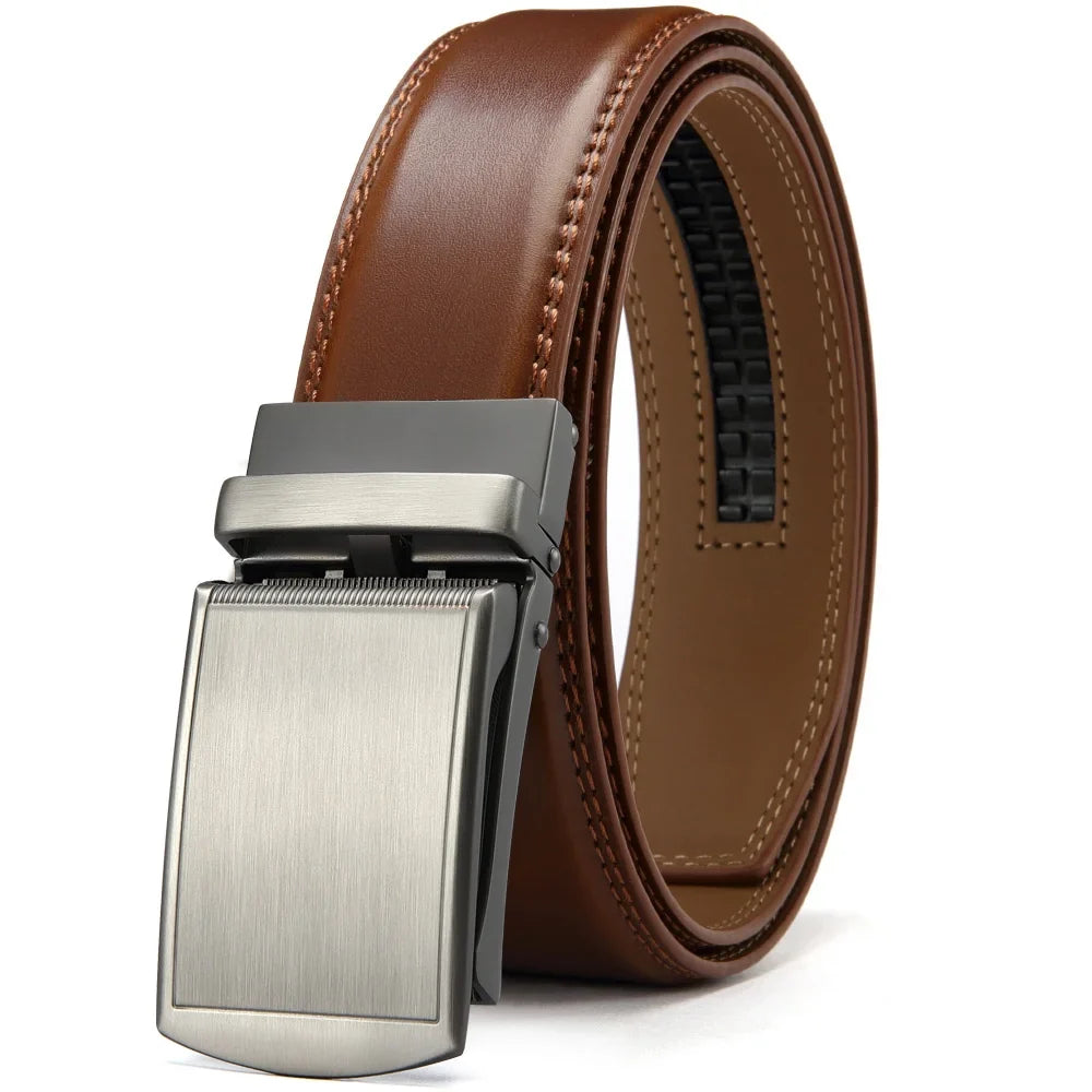 Belt - Men's Adjustable Leather Ratchet Belt