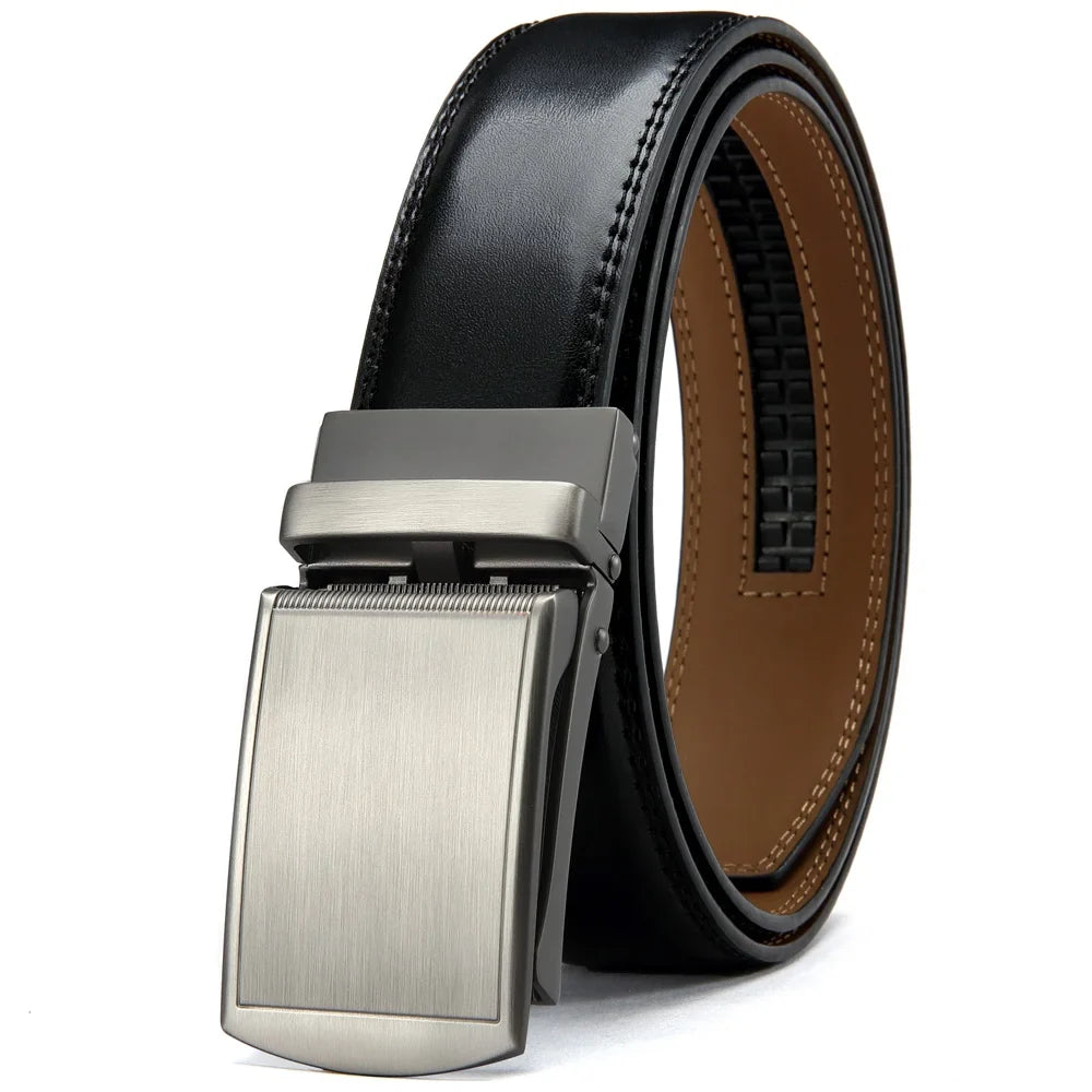 Belt - Men's Adjustable Leather Ratchet Belt