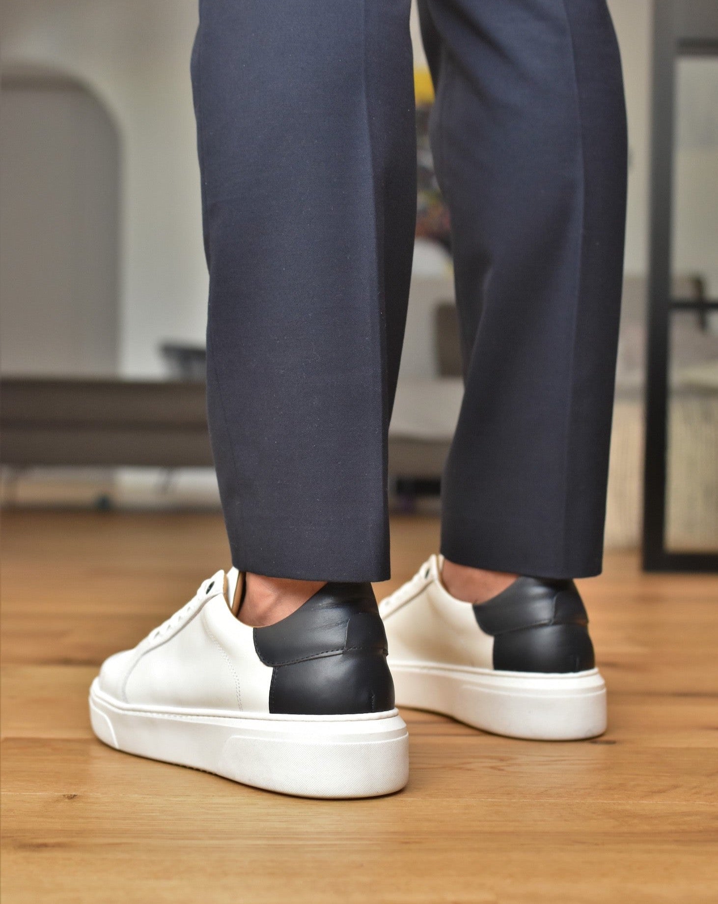 Riccione Men’s Italian Sneakers – Lightweight Wide-Fit Leather Shoes – All Season