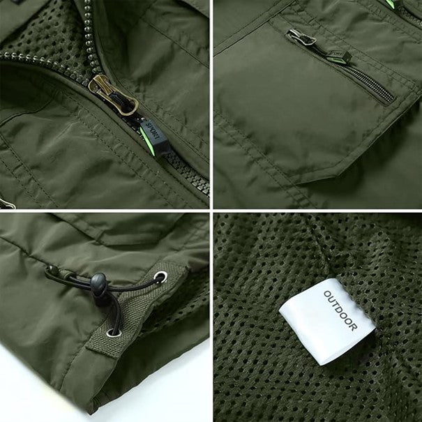 Men’s Outdoor Walking Bodywarmer – Sleeveless Fleece-Lined Vest with Pockets