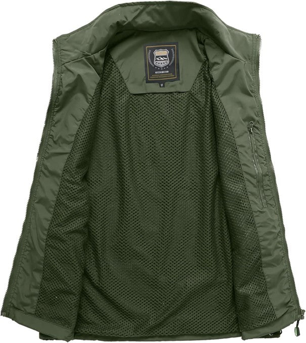 Men’s Outdoor Walking Bodywarmer – Sleeveless Fleece-Lined Vest with Pockets