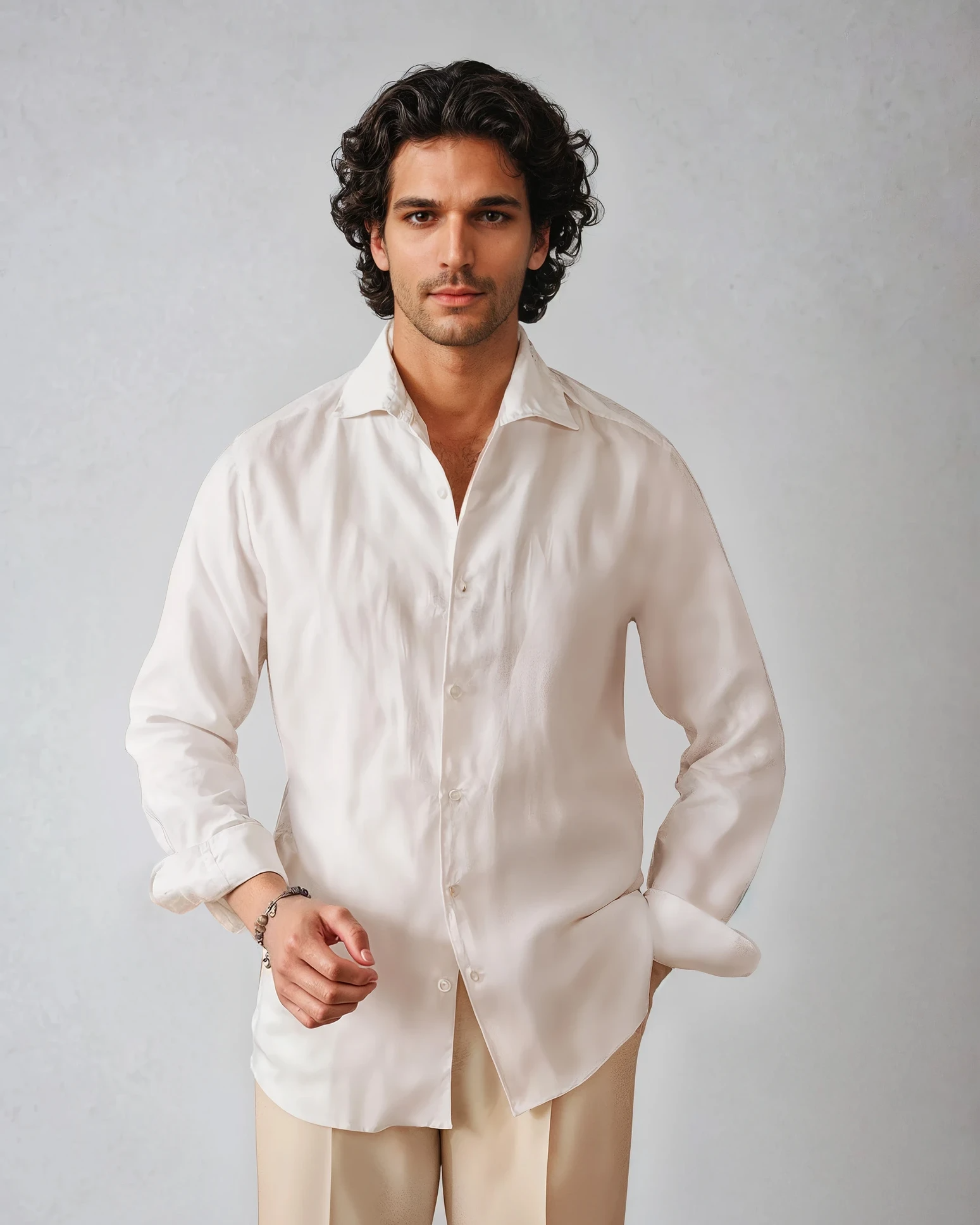 Solorfit - Mens Santorini Linen T-Shirt Blouse