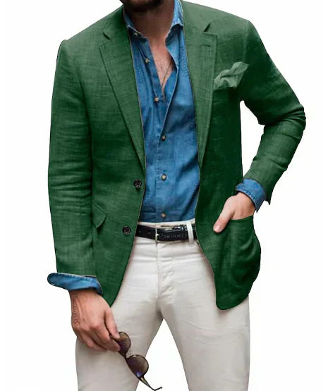 Men’s Luvo Linen Dress Blazer – Casual Lightweight Suit Wear