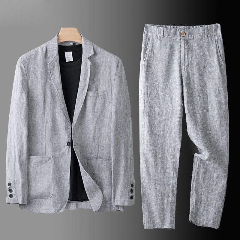 Sandro Men  Linen Suit Set