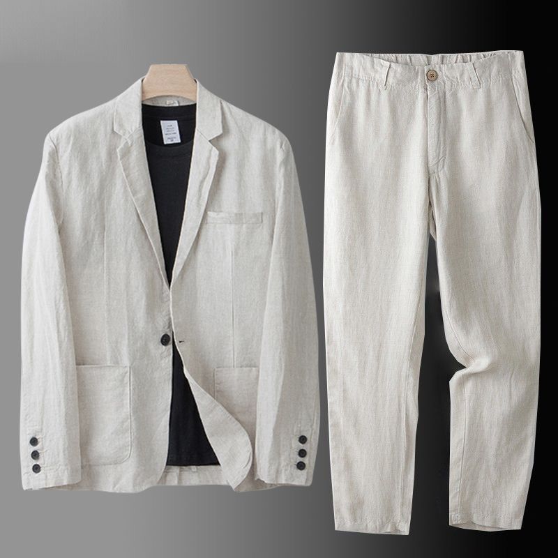 Sandro Men  Linen Suit Set