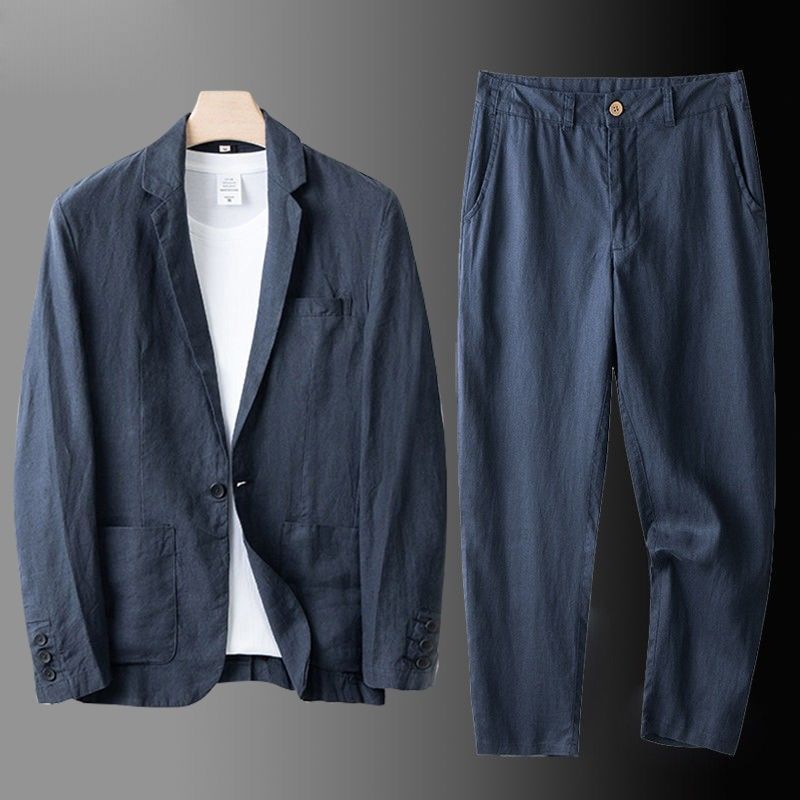 Sandro Men  Linen Suit Set