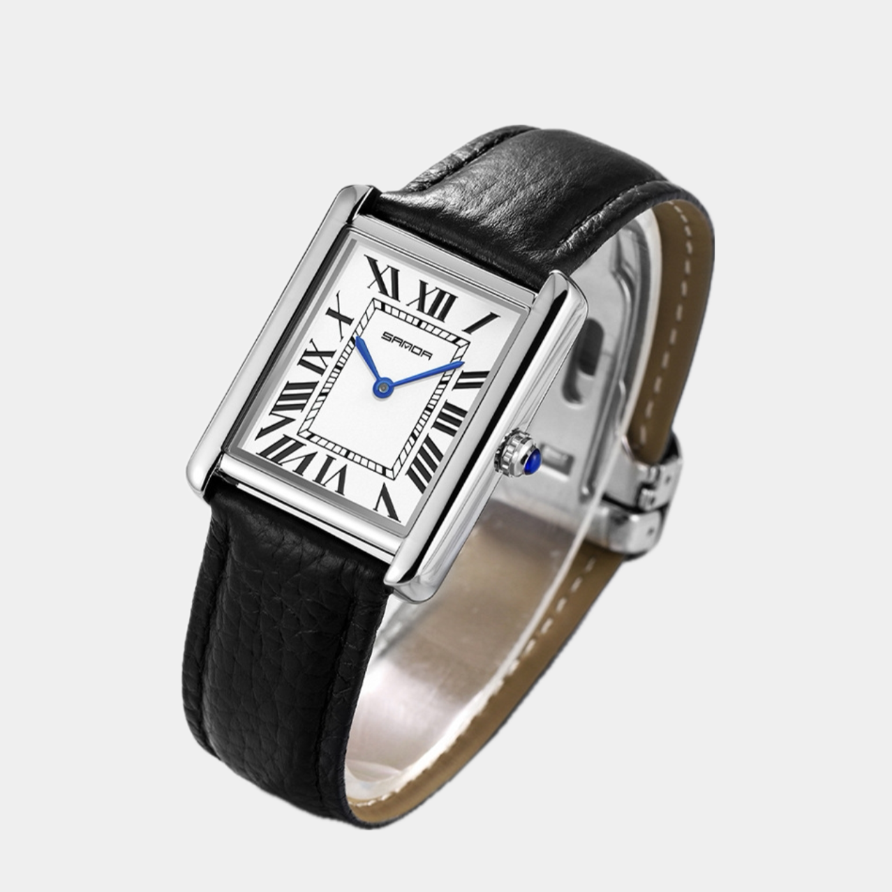 Square Quartz Watch – Men’s Classic Analog Wristwatch
