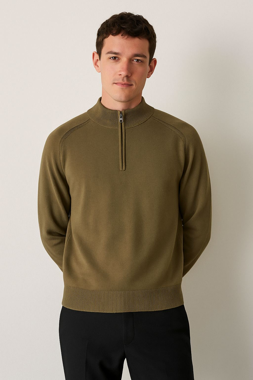 Jacob | Knitted Men's Sweater with Zipper