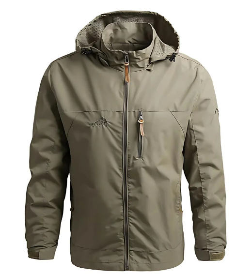 Newlin | Men’s Waterproof Outdoor Jacket – Lightweight Rain Coat with Adjustable Hood