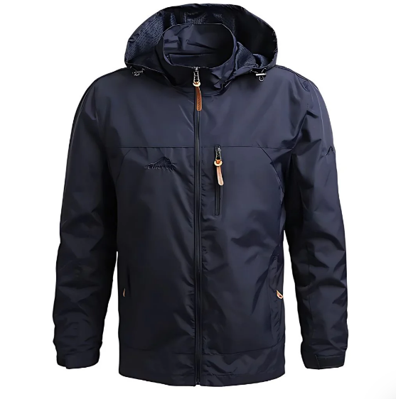 Newlin | Men’s Waterproof Outdoor Jacket – Lightweight Rain Coat with Adjustable Hood