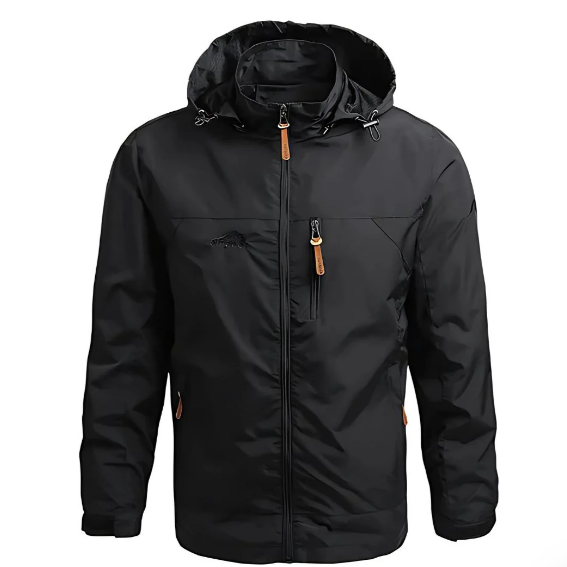 Newlin | Men’s Waterproof Outdoor Jacket – Lightweight Rain Coat with Adjustable Hood