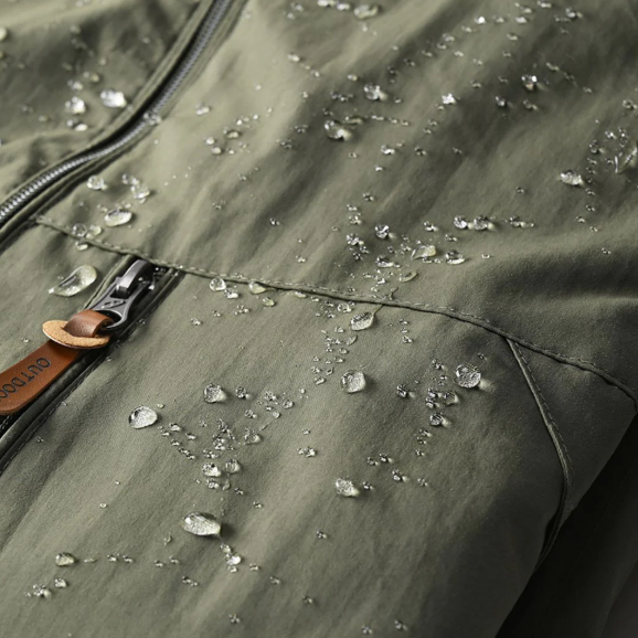 Newlin | Men’s Waterproof Outdoor Jacket – Lightweight Rain Coat with Adjustable Hood