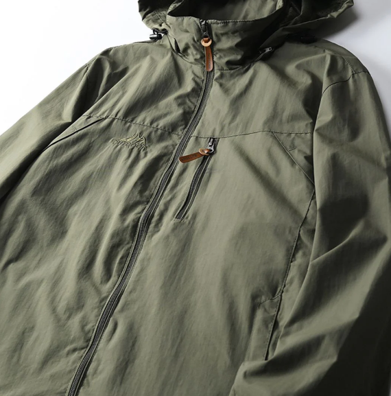 Newlin | Men’s Waterproof Outdoor Jacket – Lightweight Rain Coat with Adjustable Hood