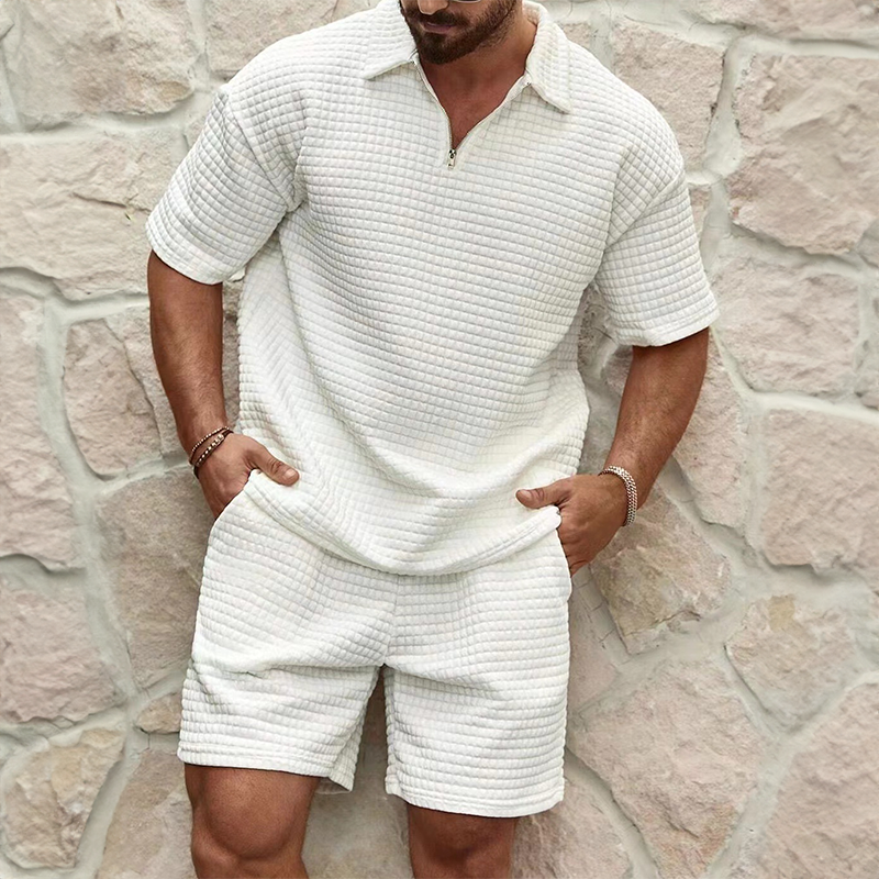 Trendy Waffle Tracksuit Set For Men